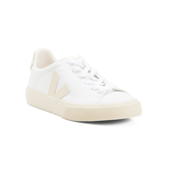 VEJA White Made In Brazil Canvas Campo Sneakers - Picture 1 of 2